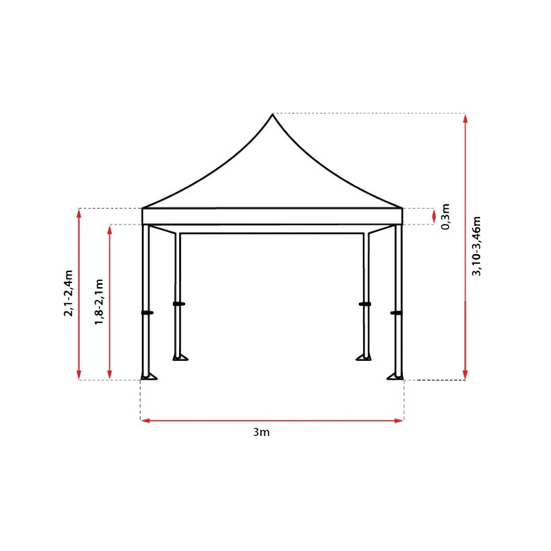 Location de tente pliable chapiteau canopy à Lyon - DUMATOS LOCATION